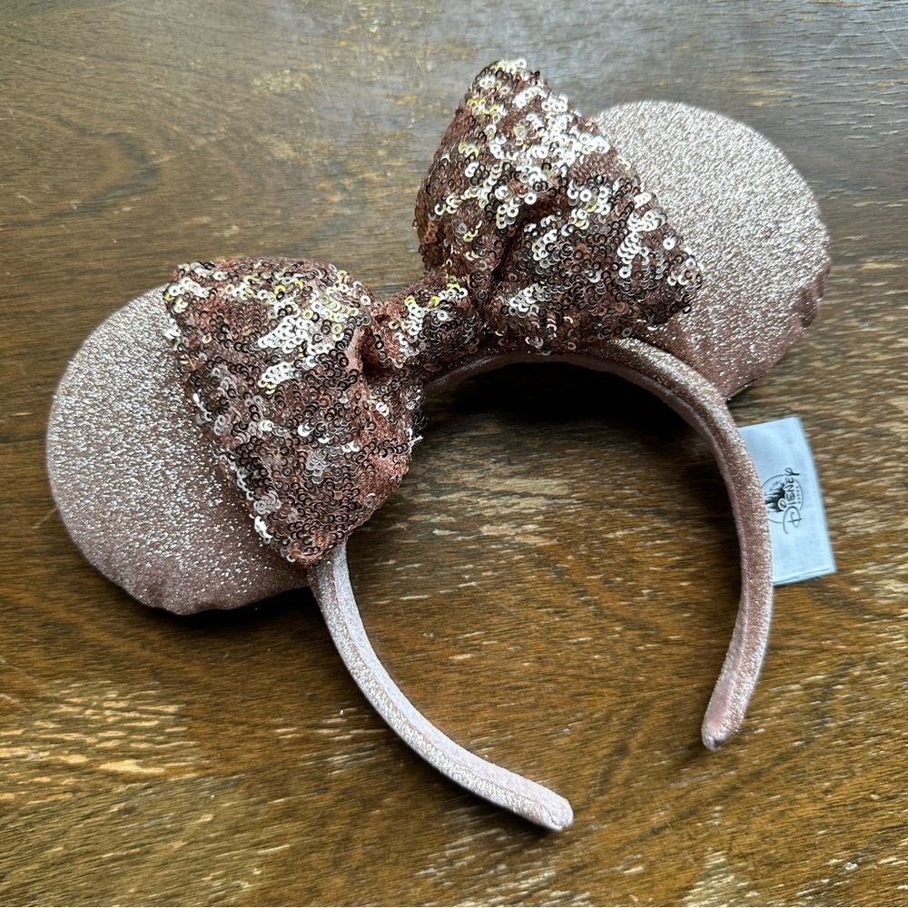 Authentic Disney Parks “Aurora” Rose Gold Minnie Ears
